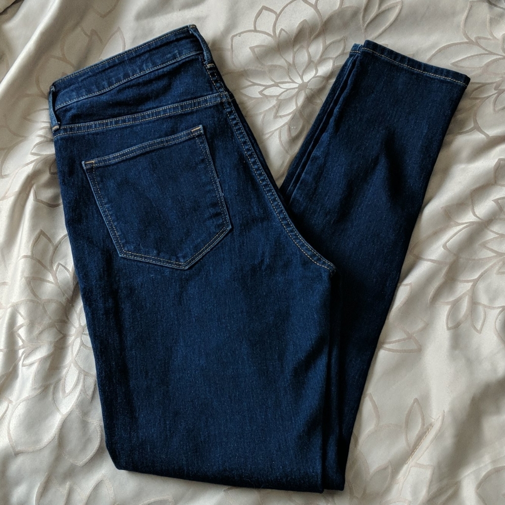 Dark High Waisted Skinny Jeans